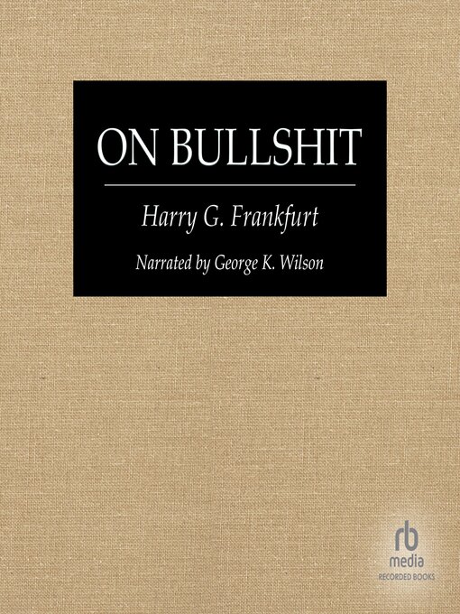 Title details for On Bullshit by Harry G. Frankfurt - Wait list